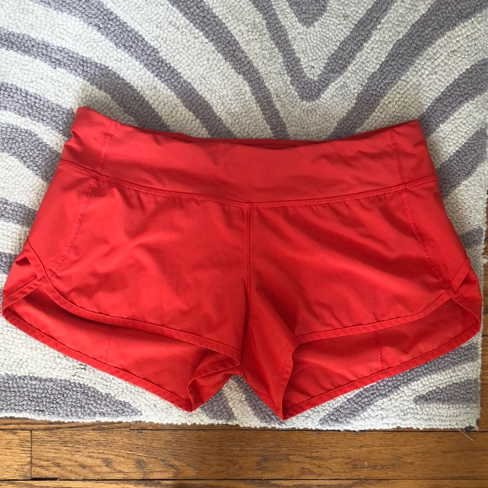 Lululemon Orange Speed Short Size 8